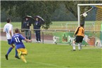 Und drin das Ding. Diesmal lässt Jens Zitting dem Gästekeeper Marthol mit einem schönen Kopfball keine Chance. Dem Schlussmann bleibt nur die Zuschauerrolle.