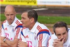 Bayern-Coach Erik ten Hag und Torwarttrainer Walter Junghans hatten vor dem Spiel ihren Spaß.