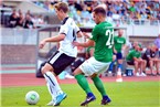 Eichstätts Stefan Liebler schirmt den Ball gegen Schweinfurts Nikola Jelisic ab.