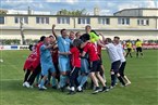 Die SG FC Gerolzhofen/DJK Michelau bejubelt den Bayerischen Meistertitel der A-Senioren 2023