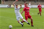 Dennis Schunke (re.) greift zum taktischen Foul und hält gegen Sebastian Fries.
